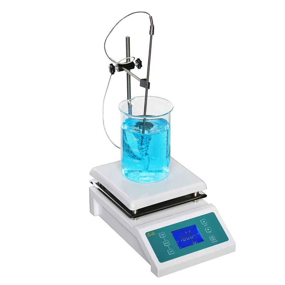 Lab Magnetic Stirrer Hot Plate - Placa calefactora de cerámica con pantalla