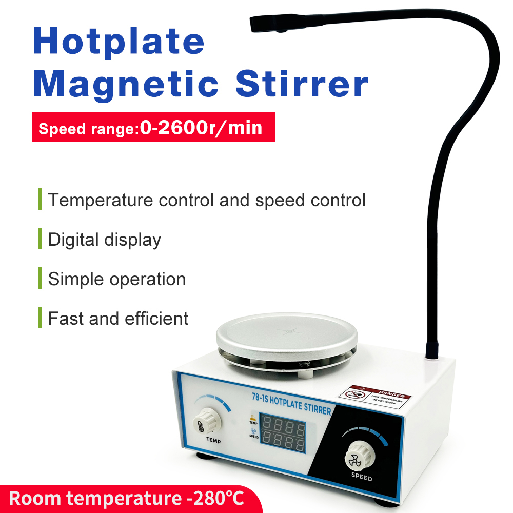Lab Magnetic Stirrer Hot Plate - Agitador Magnético con Calefacción de 2L,
