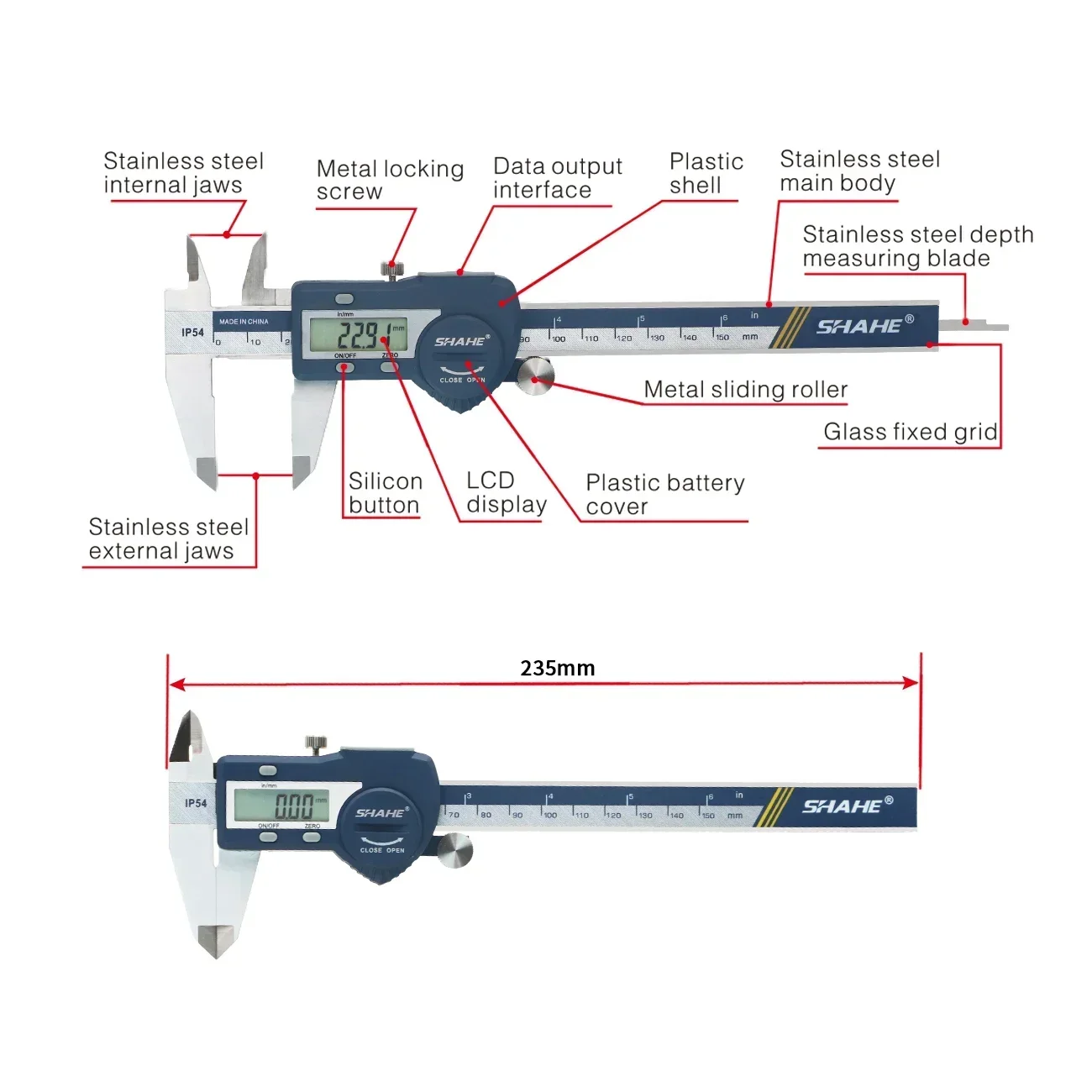 Calibrador digital SHAHE, herr - Digital Caliper 150Mm Stainless Steel reseña y precio