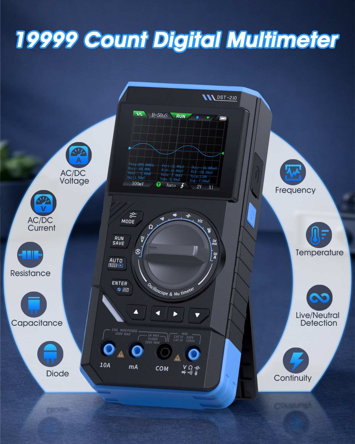 Osciloscopio Portátil 3 en 1 F - Fnirsi Digital Oscilloscope Handheld reseña y precio